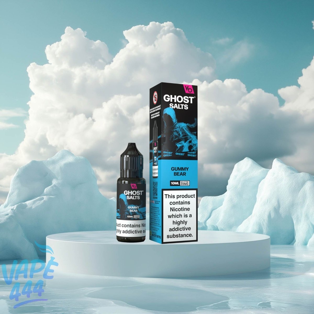 Ghost Salts 10 ml E-liquide 2 % de nicotine Vape444 Ghost Salts 10 ml E-liquide 2 % de nicotine Vape444