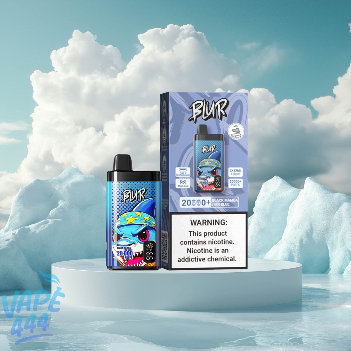 Blur – 20000 – Vape jetable – Double saveur – 2 % de nicotine – Vape444