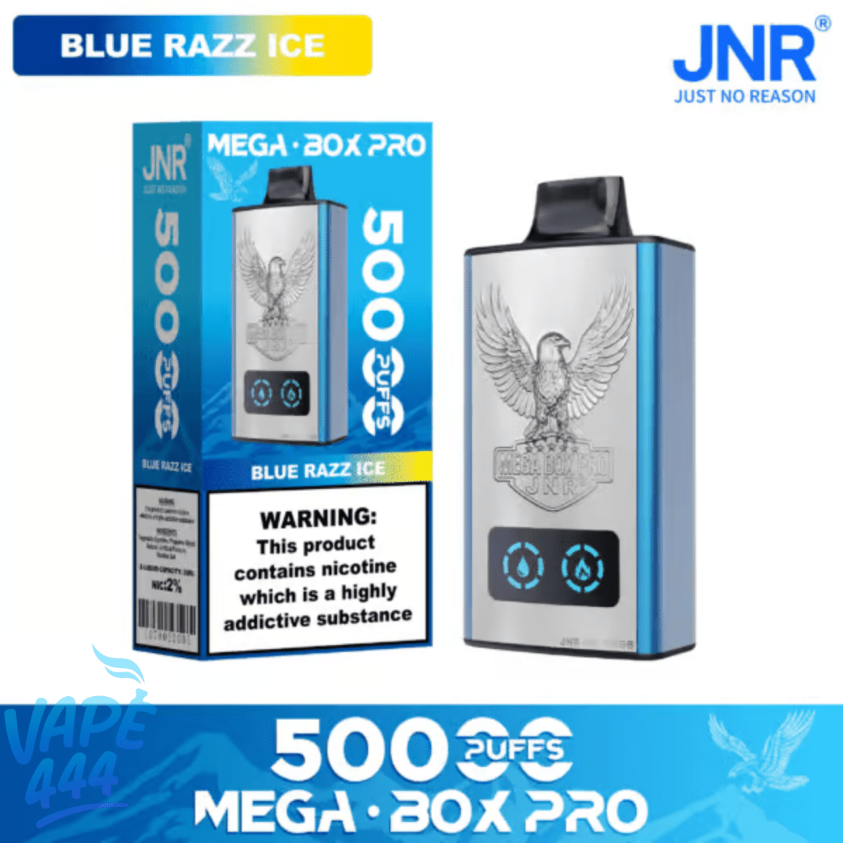 JNR Mega Box Pro 50K Puff Jetable 2% Nicotine Vape444 JNR Mega Box Pro 50K Puff Jetable 2% Nicotine Vape444