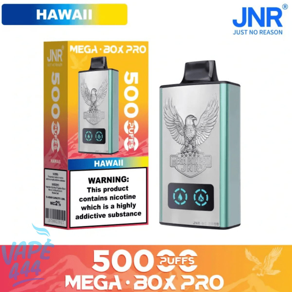 JNR Mega Box Pro 50K – Disposable Vape 2% Nicotine JNR