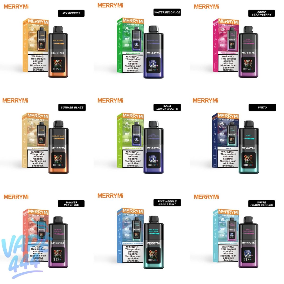 Merry-Mi – Mecha Pro 35K – Disposable Vape – 5% Nicotine Merry-MI