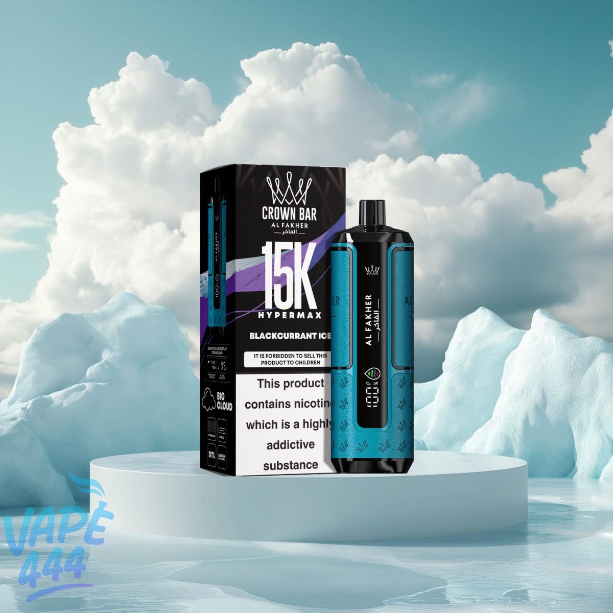 Al Fakher - Crown Bar HyperMax 15K - Pod Vape Rechargeable - 0.6% Nicotine Al Fakher