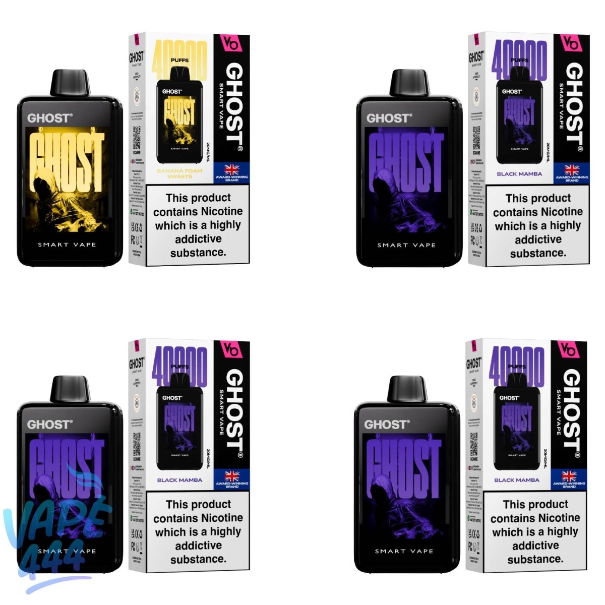 Ghost 40K Smart – Vape Jetable 2% Nicotine / Disposable Puff GHOST