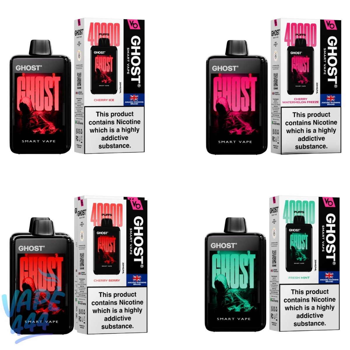 Ghost Smart Vape 40K - Puff Jetable / Vape Disposable 2% Nicotine Vape444 Ghost Smart Vape 40K - Puff Jetable / Vape Disposable 2% Nicotine Vape444