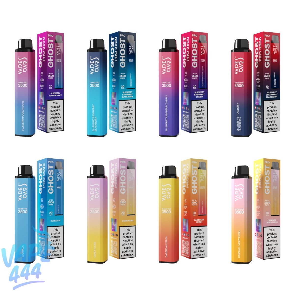 Ghost® Pro 3500 - Wegwerp Vape - 2% Nicotine