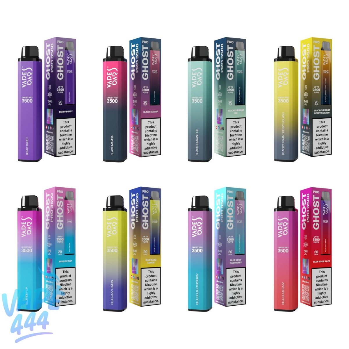 Ghost® Pro 3500 - Wegwerp Vape - 2% Nicotine