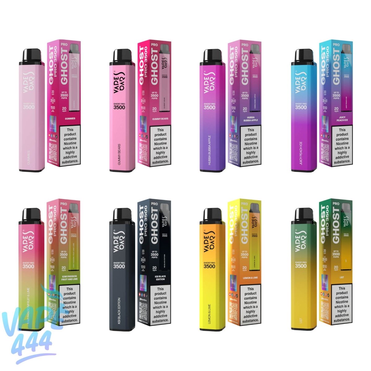 Ghost® Pro 3500 - Wegwerp Vape - 2% Nicotine