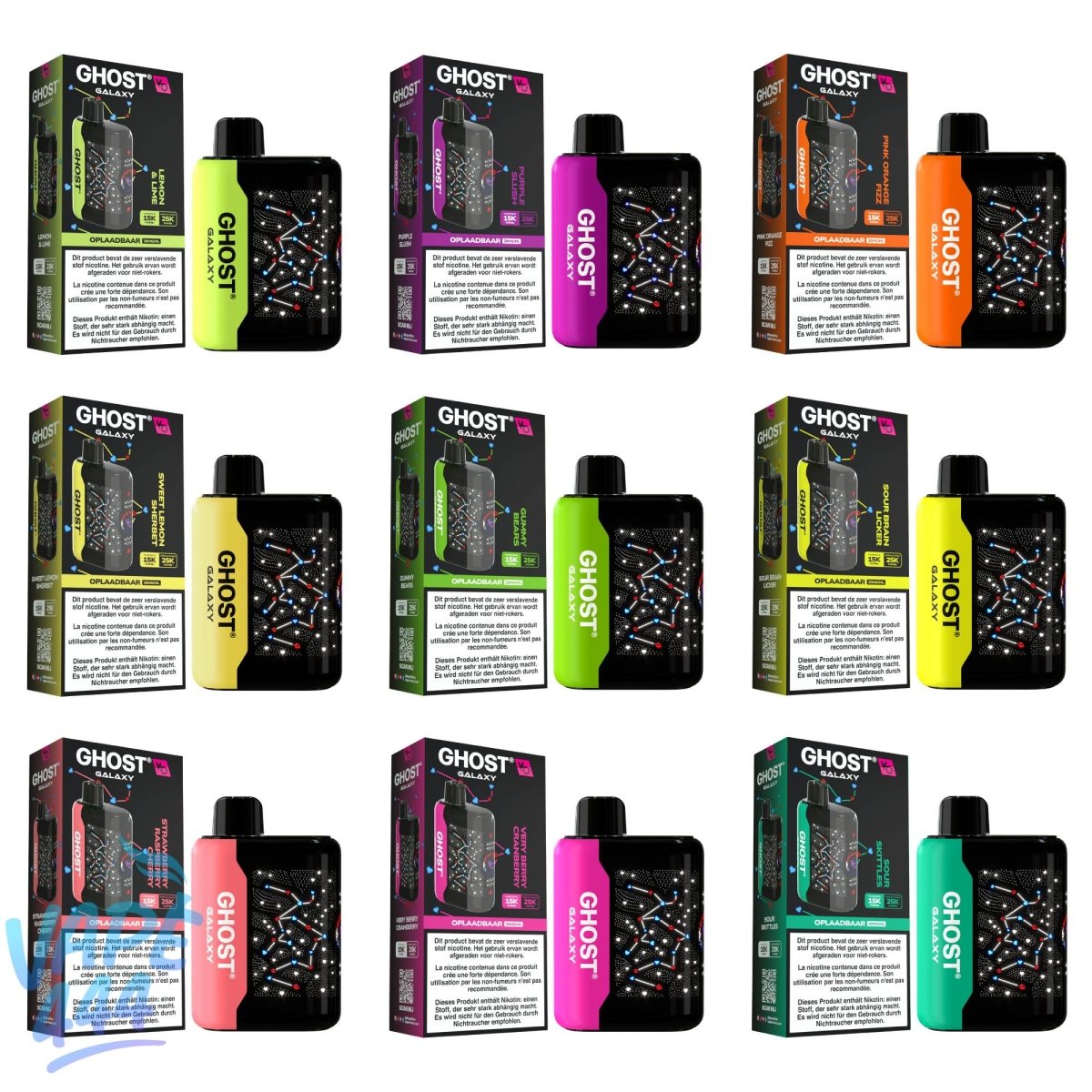 Ghost - Galaxy 25K - Wegwerp Vape - 2% Nicotine