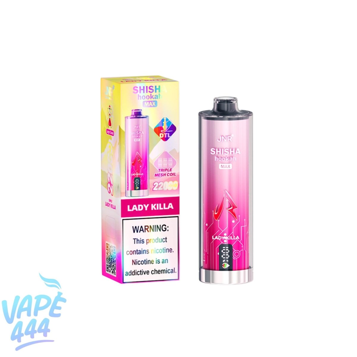 JNR - Shisha Hookah Max 22K - Wegwerp Vape - 2% Nicotine
