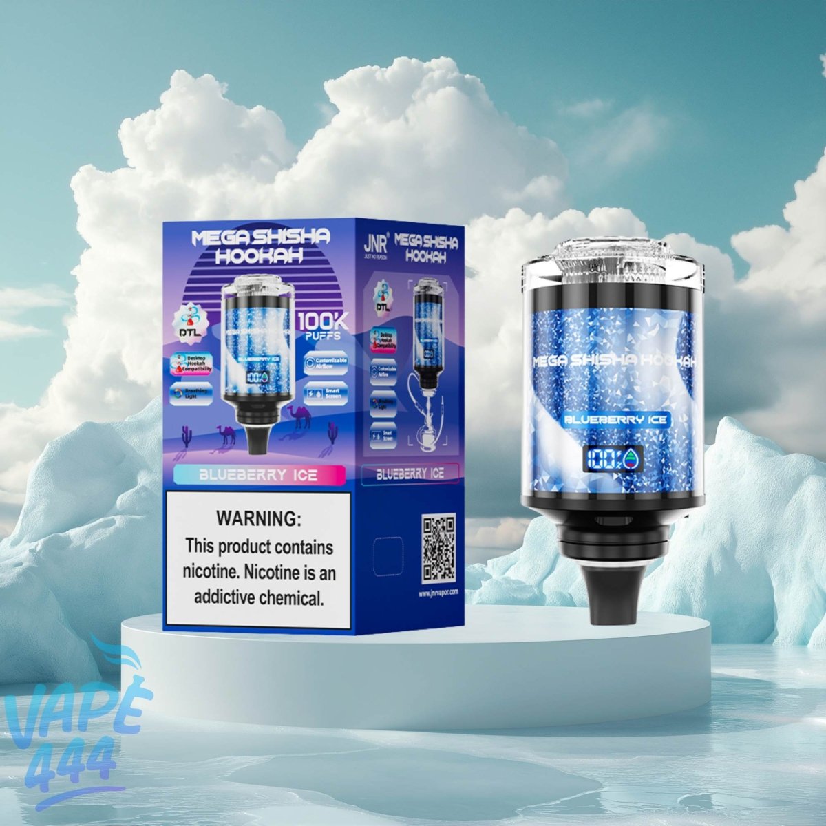 JNR - Mega Shisha Hookah 100K - Wegwerp Vape - 2% Nicotine