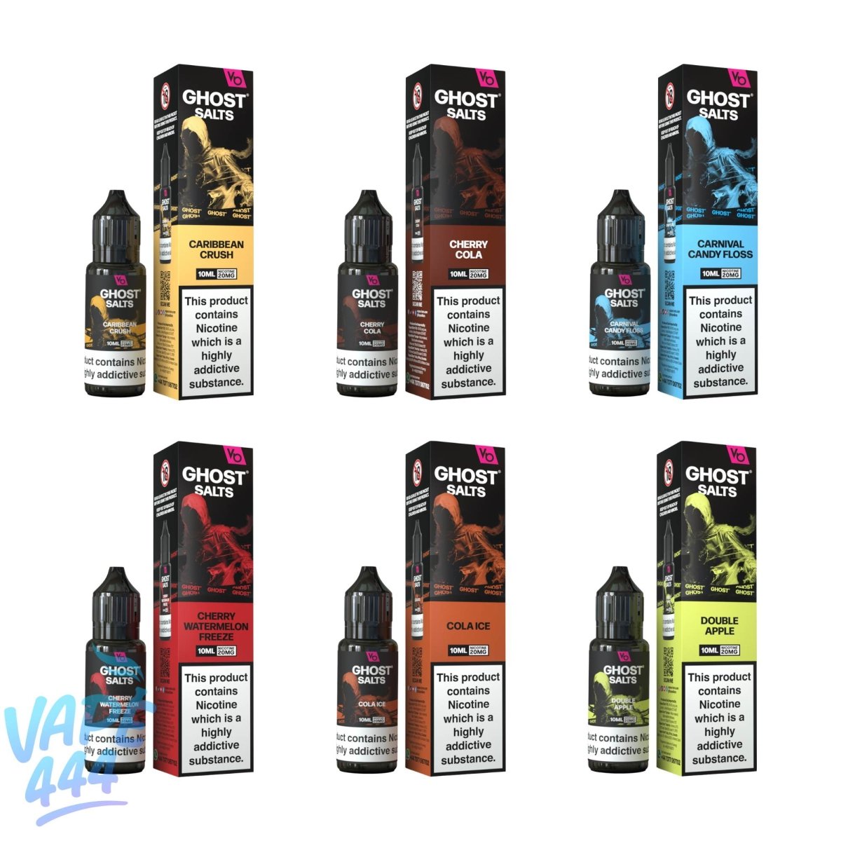 Ghost Salts 10 ml E-liquide 2 % de nicotine Vape444 Ghost Salts 10 ml E-liquide 2 % de nicotine Vape444