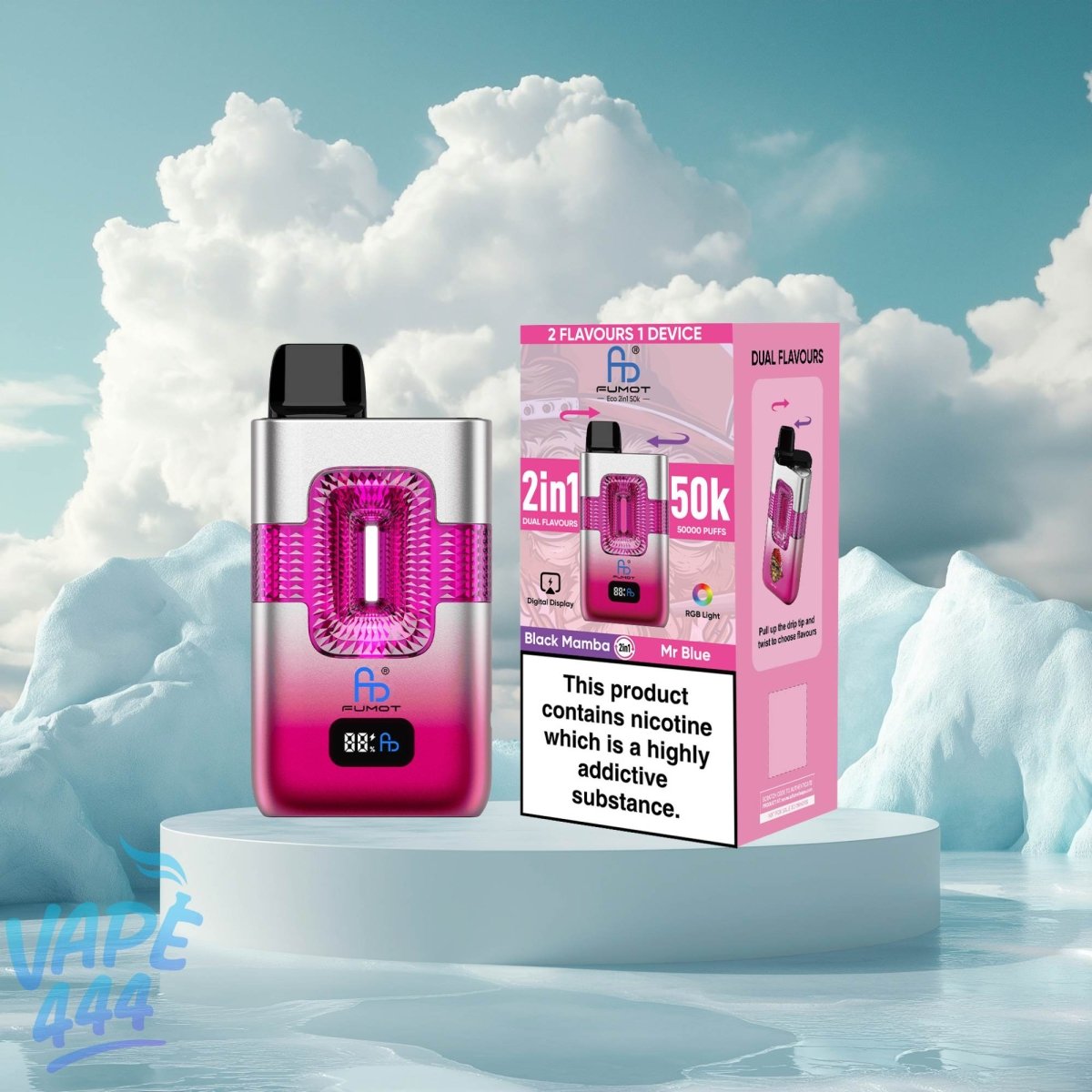 Fumot – ECO 2in1 50K – Disposable Vape – 2 % Nicotine – Double Flavor Vape444