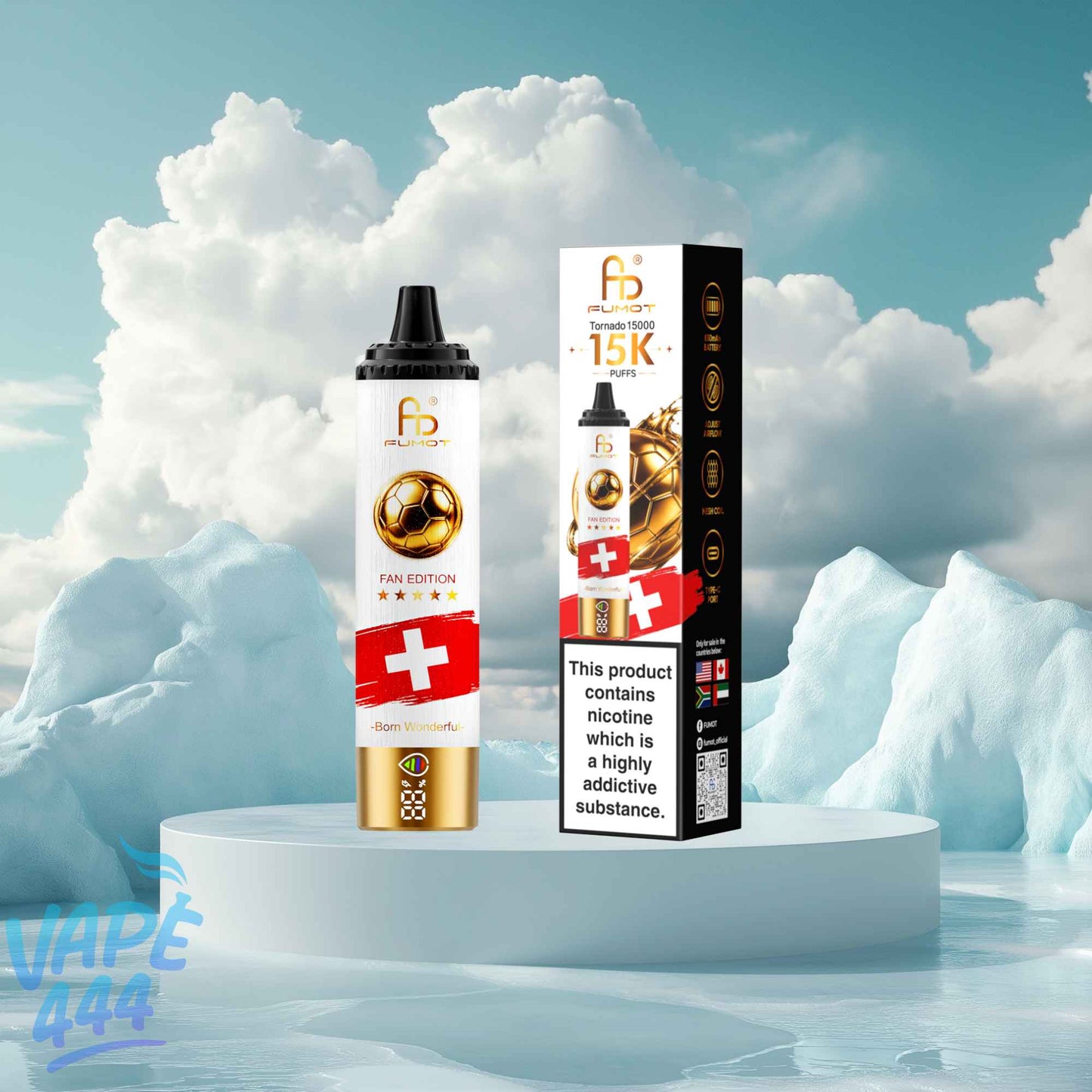 Fumot - Tornado 15K Fan Edition - Disposable Vape 2% Nicotine Vape444