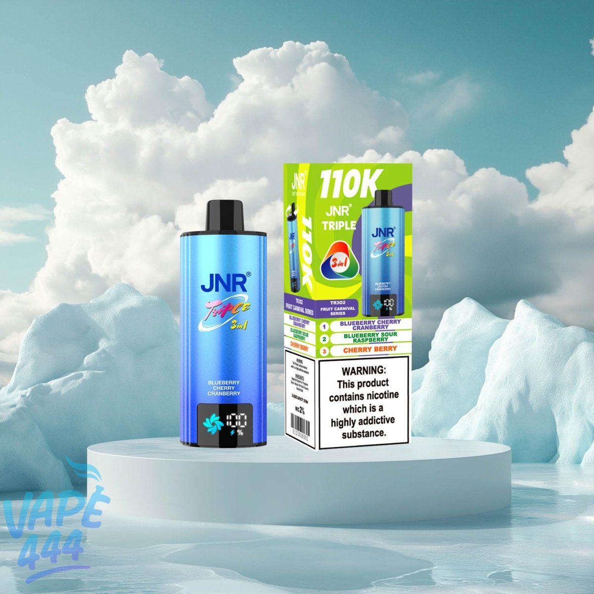 JNR Triple 110K – 2% Nicotine Disposable Vape – 3 Flavors in 1 JNR