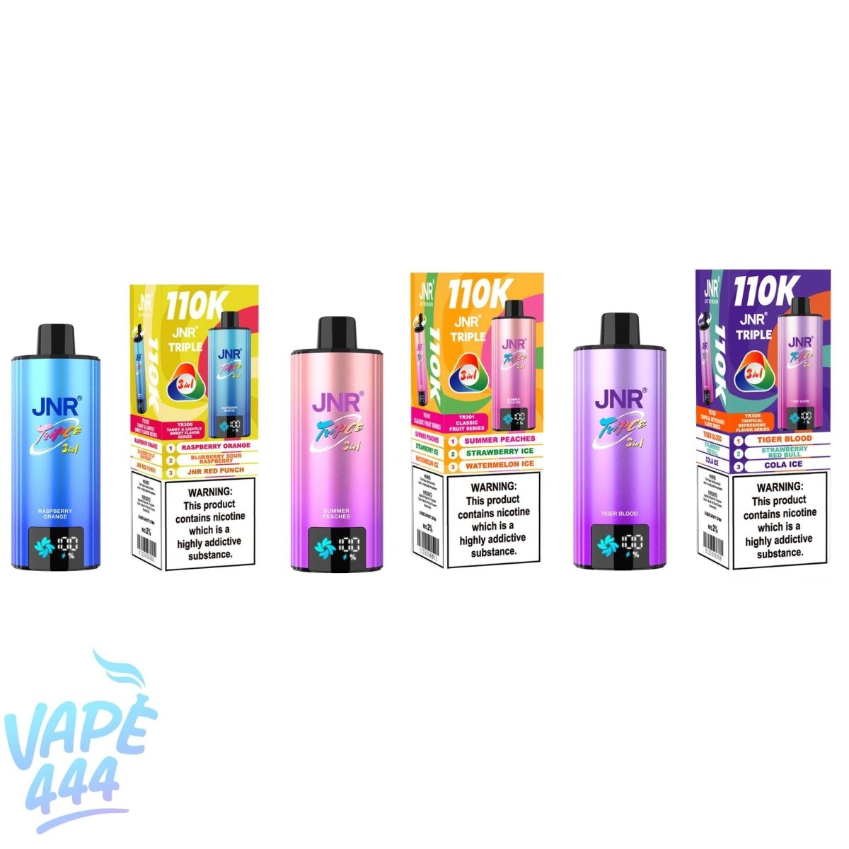 JNR Triple 110K – 2% Nicotine Disposable Vape – 3 Flavors in 1 JNR