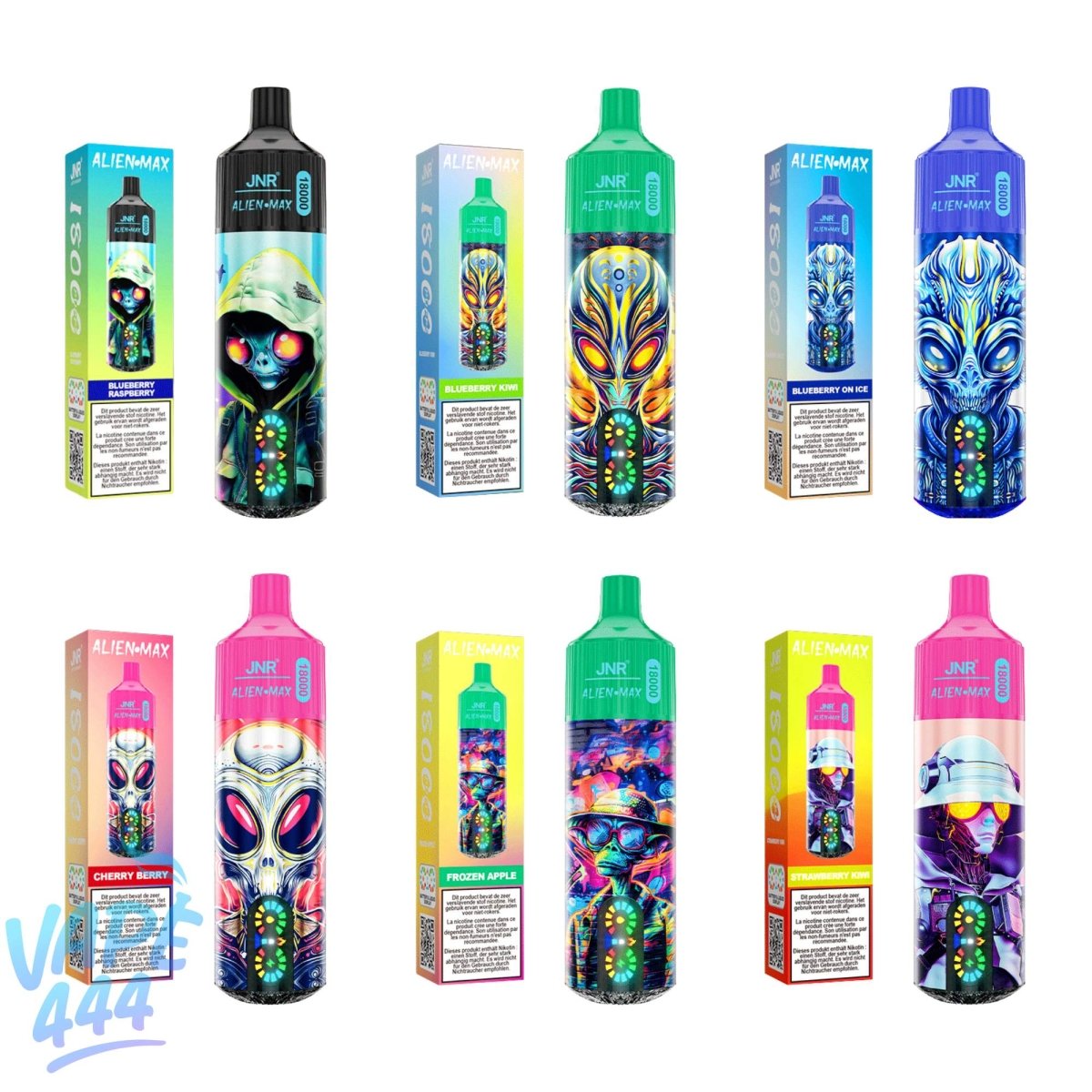 JNR - Alien Max 18K - Puff / Vape Jetable - 2% Nicotine JNR