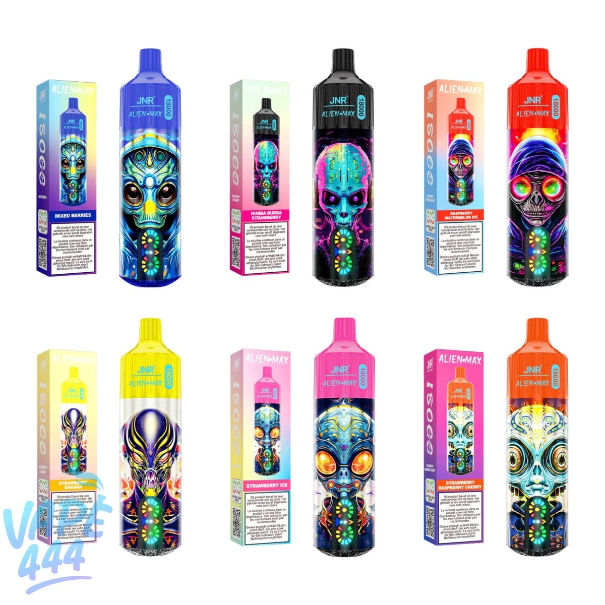 JNR - Alien Max 18K - Puff / Vape Jetable - 2% Nicotine JNR