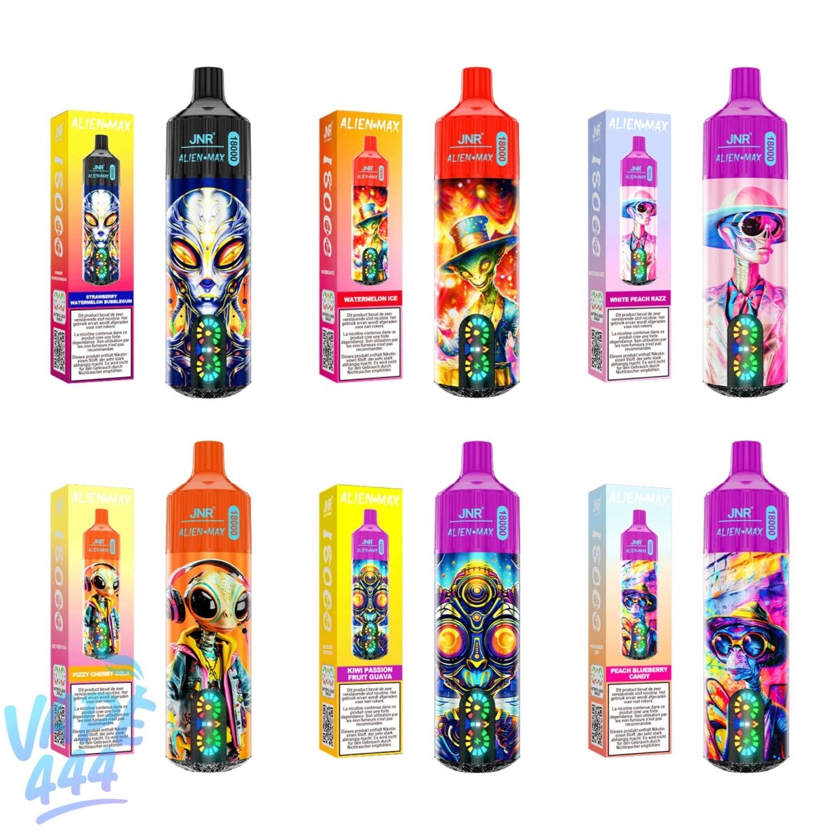 JNR - Alien Max 18K - Puff / Vape Jetable - 2% Nicotine JNR