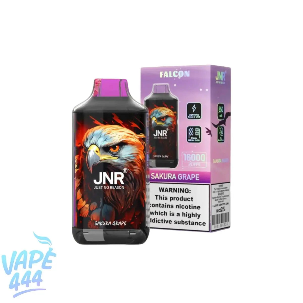 JNR - Falcon 16K - Puff / Vape Jetable - 2% Nicotine JNR