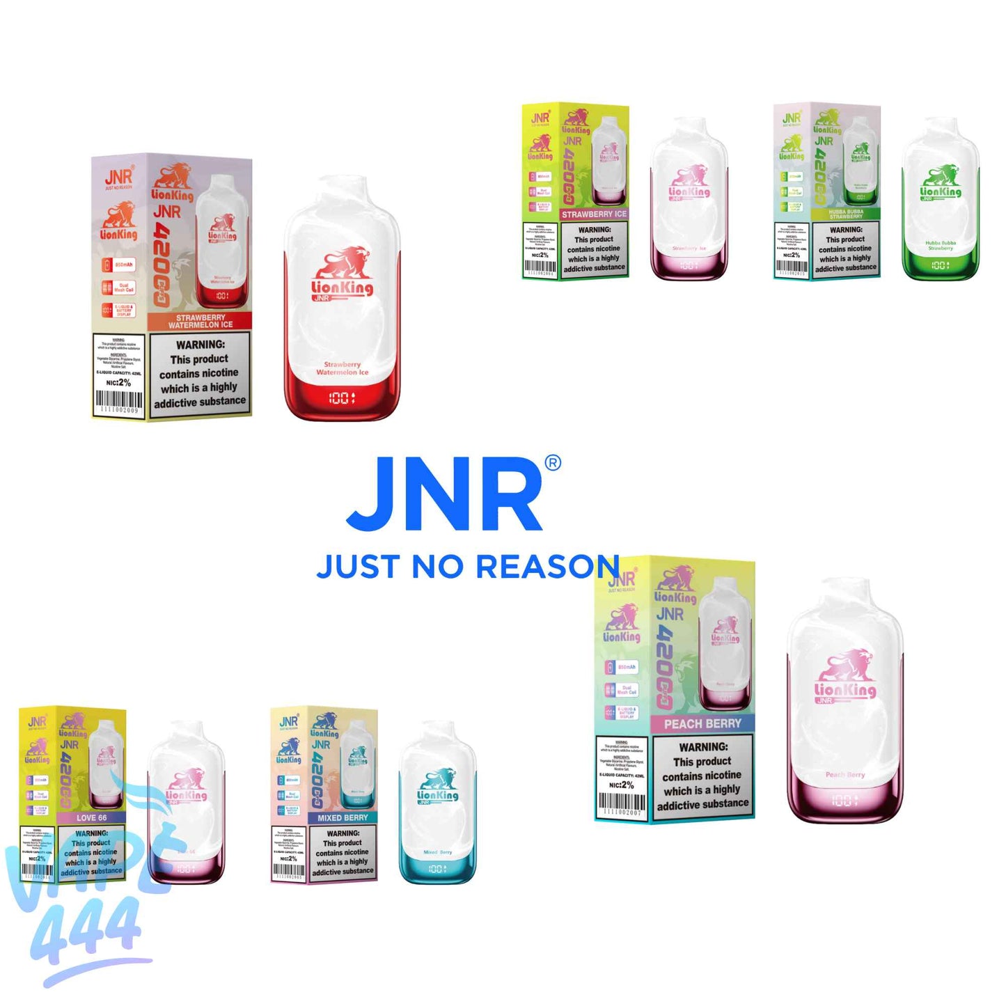JNR – Lion King 42K – Disposable Vape – 2% Nicotine