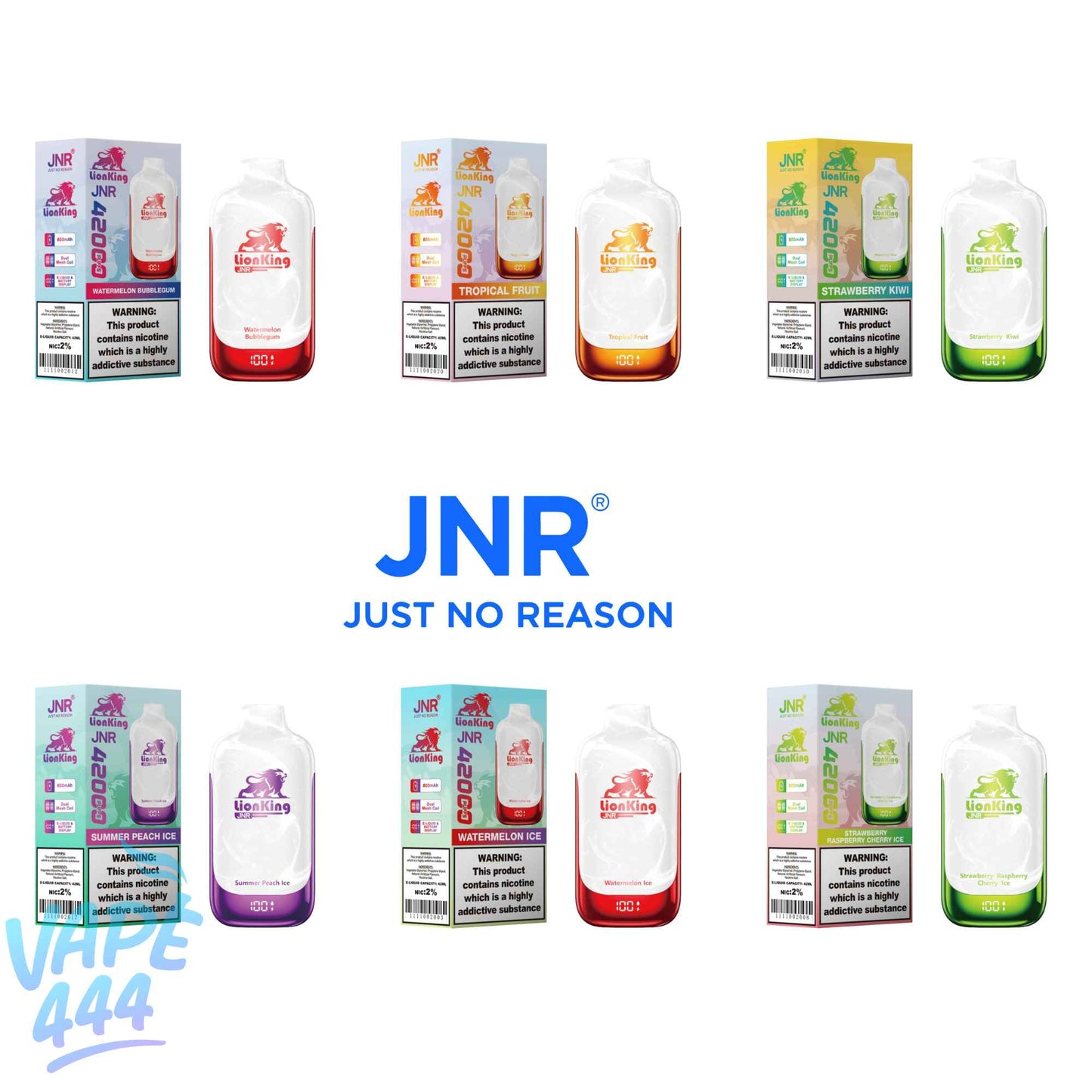 JNR – Lion King 42K – Disposable Vape – 2% Nicotine