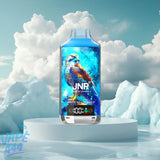 JNR vape apparaat met blauwe vogelprint op ijsige achtergrond online vape kopen | VAPE444