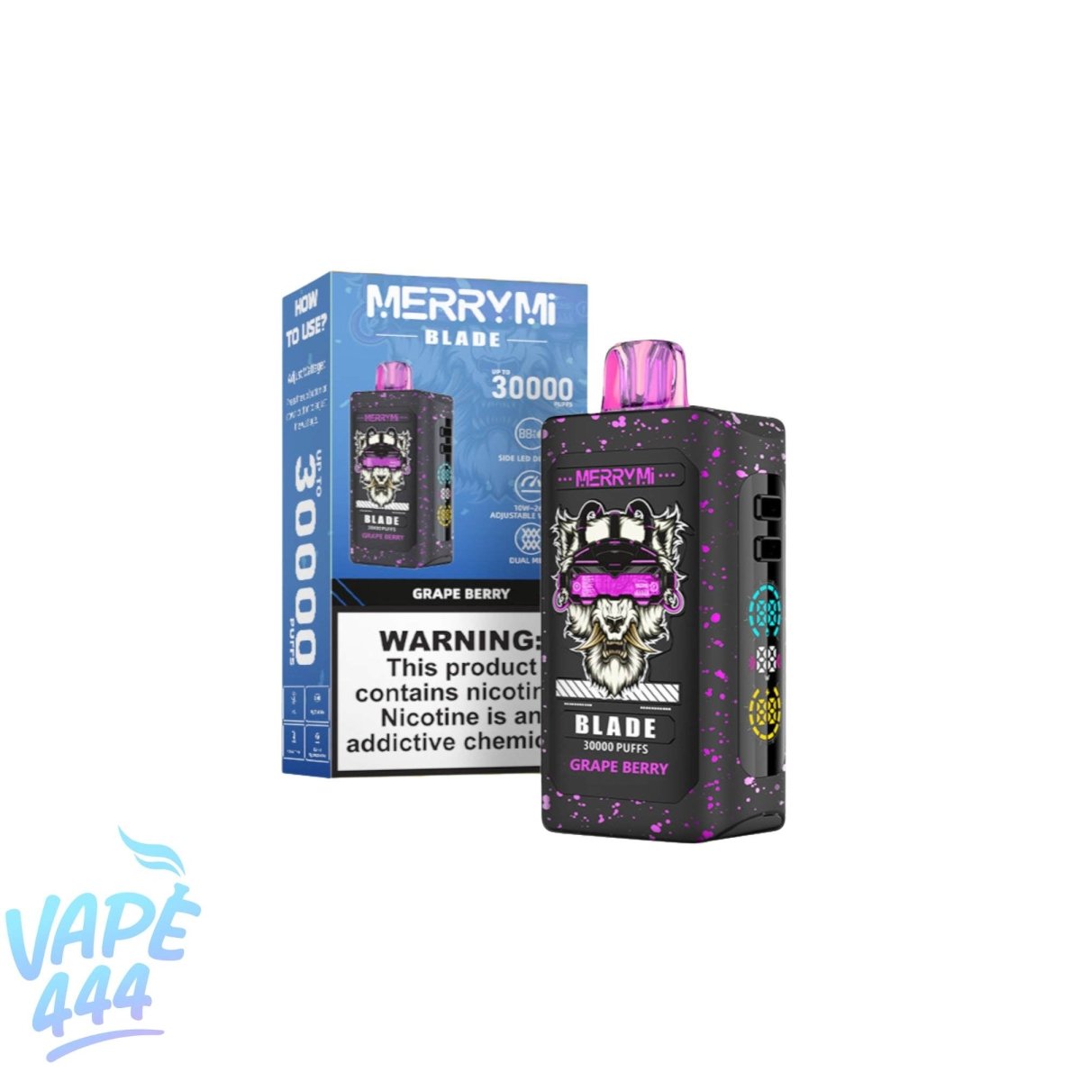 Merry-Mi - Blade 30K - Puff Jetable / Vape Disposable - 5% nicotine Vape444 Merry-Mi - Blade 30K - Puff Jetable / Vape Disposable - 5% nicotine Vape444