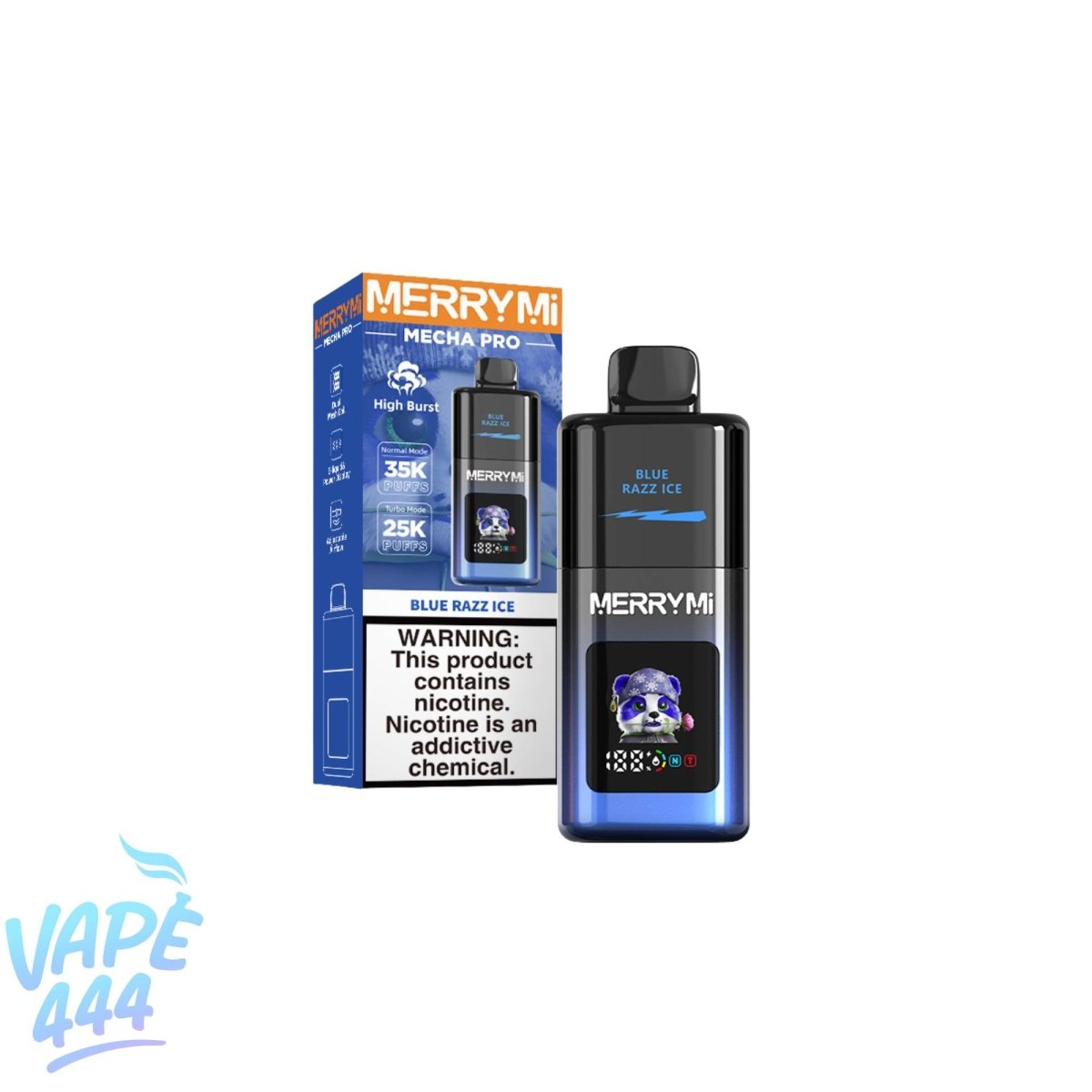Merry-Mi - Mecha Pro 35K - Puff Jetable / Vape Disposable - 5% nicotin Vape444 Merry-Mi - Mecha Pro 35K - Puff Jetable / Vape Disposable - 5% nicotin Vape444