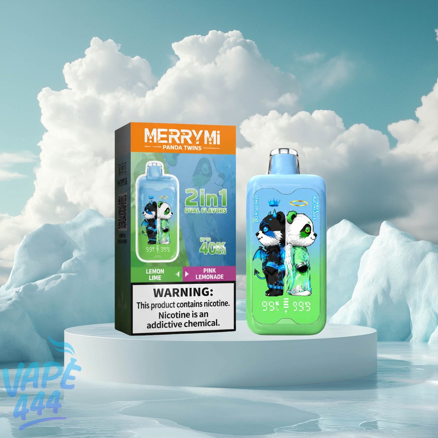 MerryMi - Panda Twins 40K - Disposable Vape - 2% Nicotine - Dual Flavor Merry-MI