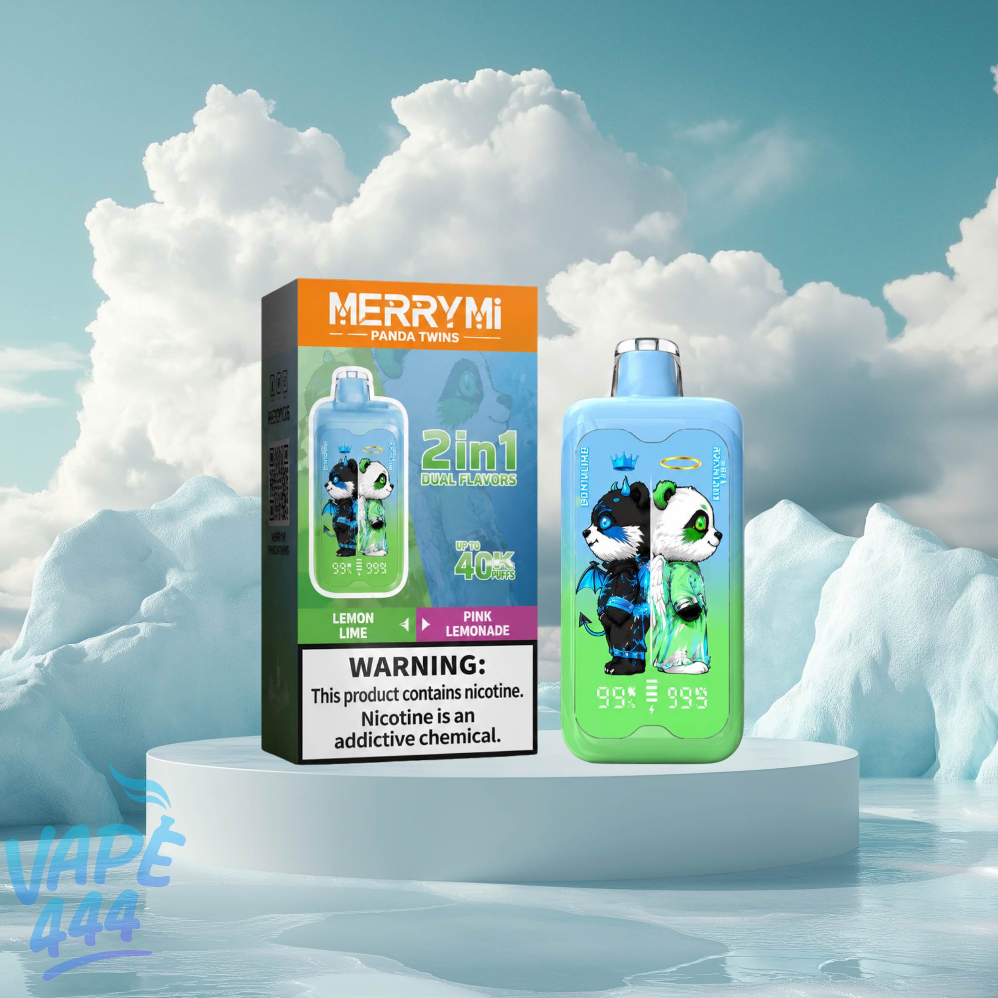 MerryMi - Panda Twins 40K - Disposable Vape - 2% Nicotine - Dual Flavor Merry-MI