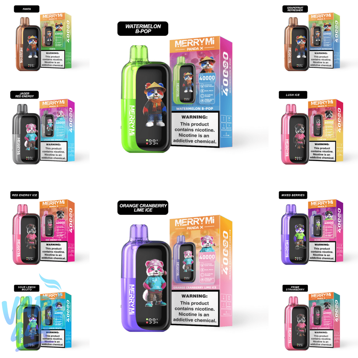 Merry-Mi - Panda X 40K -Disposable Vape - 5% nicotine Merry-MI