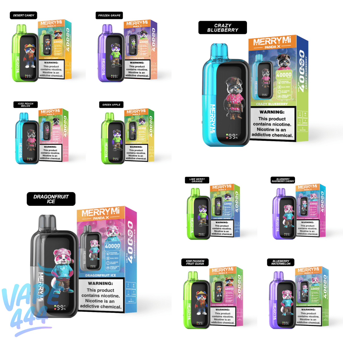 Merry-Mi - Panda X 40K -Disposable Vape - 5% nicotine Merry-MI