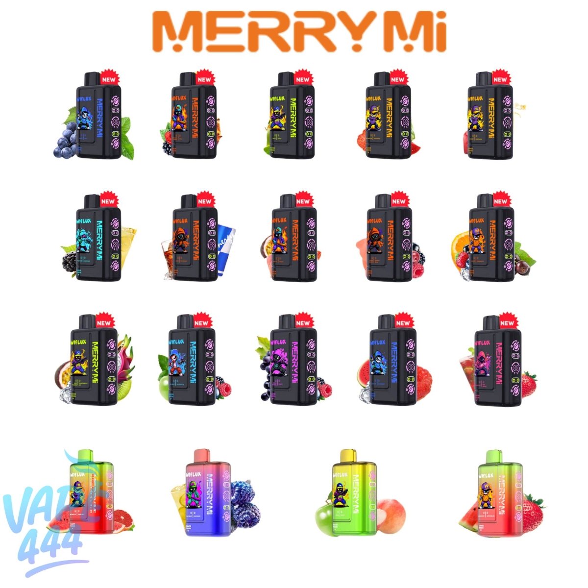 Merry-Mi – WiFlux 24K – Disposable Vape – 2% / 5% Nicotine Merry-MI