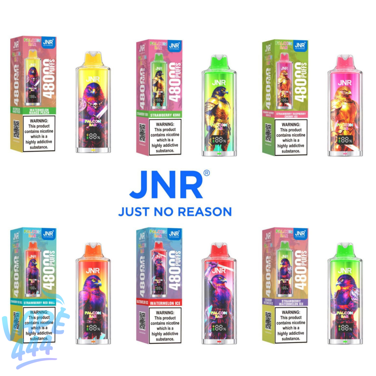 JNR - Falcon Bar 48K - Wegwerp e-sigaret - 2% Nicotine