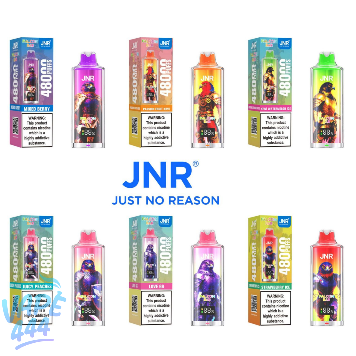JNR - Falcon Bar 48K - Wegwerp e-sigaret - 2% Nicotine