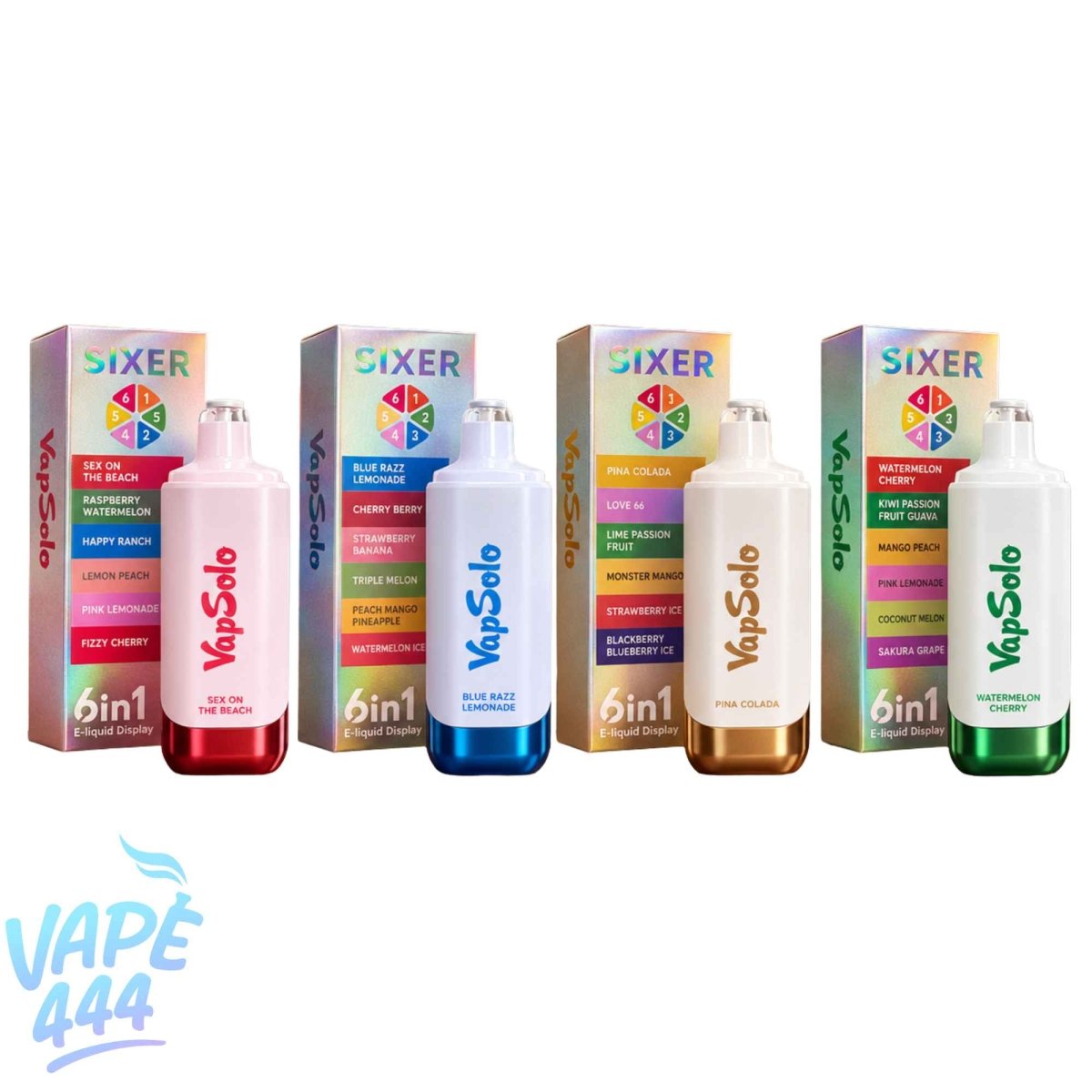 VapSolo – SIXER 6in1 180K – Disposable Vape – 2% Nicotine VapSolo
