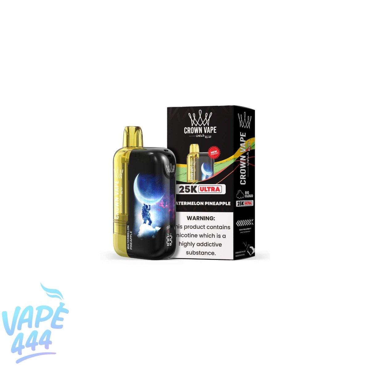 Al Fakher - Crown Bar Ultra 25K - Puff / Vape Jetable - 0.5% Nicotine Al Fakher
